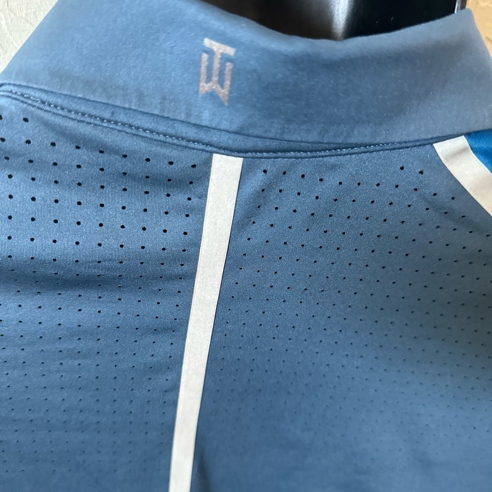 Men’s Nike pre own golf Tiger Woods collection TW polo shirt size L blue - Picture 6 of 8